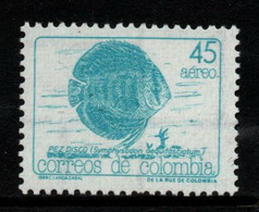 12- KOLUMBIEN - 1989 - MI#:1751 - MNH- DISK FISH (SYMPHYSODON AEQUIFASCIATUM) - Colombia