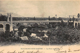 BEAUMONT-sur-SARTHE : Le Pont Suspendu - Tres Bon Etat - Beaumont Sur Sarthe