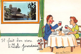 ISLE JOURDAIN : Illustration Jean De Pressac, La Vie Est Belle, Apero - Tres Bon Etat - L'Isle Jourdain