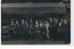 CARTE PHOTO A LOCALISER : Paris(?) Restaurant Du Mont-blanc, Biere Maxeville - Tres Bon Etat - Fotos