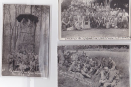 Excursion Au Gros Chêne - SESSENHEIM : Lot De 6 Cartes Photo (militaires - Compagnie Forestière - Bois) - Très Bon état - Other & Unclassified