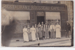 MAISONS LAFFITTE : Carte Photo Du Café-restaurant ROUSSEAU - état - Maisons-Laffitte