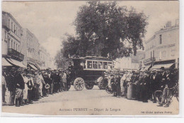 LANGON : Le Départ De L'autobus PURREY - état (coupée De Travers) - Langon