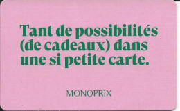 Carte Cadeau - Monoprix  - GIFT CARD /GESCHENKKARTE - Gift Cards