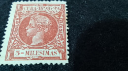 CUBA- 1890-99    5  M    DAMGASIZ - Usati