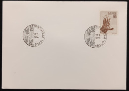 DM)1972, SWEDEN, FIRST DAY COVER, ISSUE STAMPS, FAUNA, CORZO, FDC - Sonstige & Ohne Zuordnung