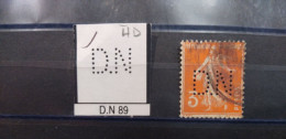FRANCE D.N 89 TIMBRE DN 89 INDICE 4 SUR 278A PERFORE PERFORES PERFIN PERFINS PERFO PERFORATION PERFORIERT - Gebraucht