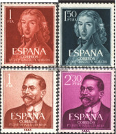 Spain 1223-1224,1246-1247 (complete Issue) Unmounted Mint / Never Hinged 1961 De Moratin, Vazquez De Mella - Nuovi