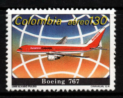 08- KOLUMBIEN - 1989 - MI#:1776 - MNH- PLANE BOEING 767 – AVIATION - - Colombia