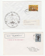 SHIPS 2  Greece COVERS MV KLAVDIA & Navy LUBECK Mailed On Board SHIP Cover 1960s-90s - Cartas & Documentos