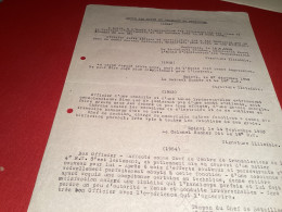 Copie Des Notes Du Feuillet Du Personnel 1952 école D’application Des Transmissions - Dokumente