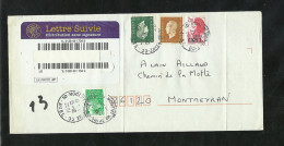 Lettre Suivie De Nogent Sur Seine Le 15/10/2004 Avec Les N°683;688; 2530 Et 3100 Quadricolore  B/TB Soldé  ! !! - Covers & Documents