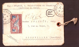 St Pierre Et Miquelon Carton Recommandé D'un Colis Surement Pour Bouxwiller (Alsace) - Lettres & Documents