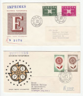 Registered 1963 & 1964 Greece EUROPA FDCs To Germany Cover Fdc Stamps - 1963
