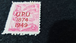 CUBA- 1940-50   2  C.     DAMGASIZ    U.P.U. - Gebruikt