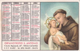 Calendarietto - Orfanotrofio S.antonio - Catania - Anno 1976 - Petit Format : 1971-80