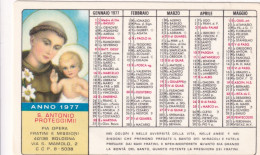 Calendarietto - Pia Opera Fratini E Missioni - Bologna - Anno 1977 - Formato Piccolo : 1971-80