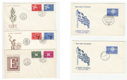 5 1960-63 Greece EUROPA FDCs (inc Diff Pmks) Cover Fdc Stamps - FDC