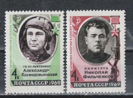 Russia USSR WW2 Heros Set 1969 MNH - Nuevos