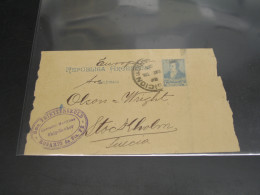 Argentina 1895 Wrapper To Sweden *9517 - Other & Unclassified