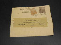 Argentina 1900s? Wrapper To Germany Tear *9535 - Autres & Non Classés