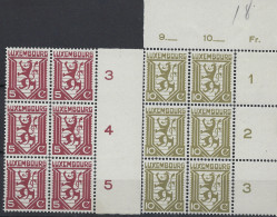 Luxembourg - Luxemburg - Timbres  1930   Lion   Bocs à 6 - Blocs & Feuillets