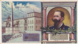 Chromo -publicité Chocolat Suchard -peu Courante- Victor Emanuel II -quirinal 1574 - Suchard