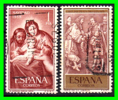 ESPAÑA SELLOS AÑO 1959  - NAVIDAD Y TRATADO PAZ DE LOS PIRINEOS - Usati