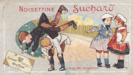 Chromo -publicité Chocolat Suchard -peu Courante- Noisettine -jeux - Enfants - Saute Mouton - Suchard