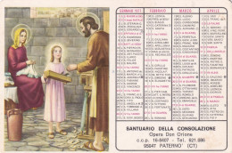 Calendarietto - Santuario Della Consolazione - Opera Don Orione - Paternò - Anno 1977 - Petit Format : 1971-80