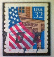 United States, Scott #2913, Used(o) Coil-color Code Stamp, 1995, Flag Over Porch , 32¢ - Gebruikt