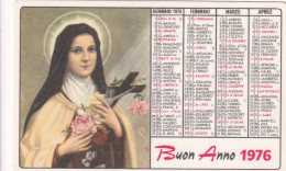 Calendarietto - Santuario Di S.teresa Del B.g. - Legnano - Anno 1976 - Tamaño Pequeño : 1971-80