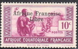 AFRIQUE EQUATORIALE FRANCAISE - Région Du Tchad En Surimpression : Afrique Française Libre - Unused Stamps