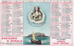 Calendarietto - Santuario S.rosalia - Opera Don Orione - Montepellegrino Palermo - Anno 1977 - Kleinformat : 1971-80