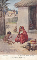 PC43086 An Indian Village. Series One. Child Life Series. B. Hopkins - World