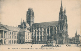 PC39386 Rouen. Place De L Hotel De Ville Et L Eglise Saint Ouen. Levy Et Neurdei - World