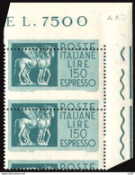 Espresso Lire 150 Cavallo Alato Coppia Varietà - Variétés Et Curiosités