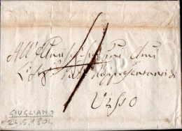 640 - LETTERA PREFILATELICA DA GIUGLIANO A VISSO 1804 - ...-1850 Préphilatélie