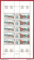 1976 Terre Antartiche Francesi Yvert PA 43A Foglio Con 5 Trittici MNH ** - Other & Unclassified