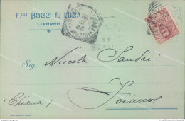 Aa486 Cartolina Commerciale Livorno Citta' F.lli Boccia Fu Lucia 1906 - Livorno