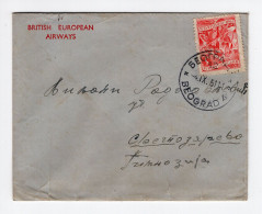 1951. YUGOSLAVIA,SERBIA,BELGRADE COVER TO SVETOZAREVO,BRITISH EUROPEAN AIRWAYS - Cartas & Documentos