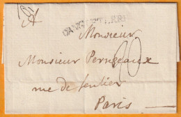 1786 - George III - Marque Postale DANGLETERRE Sur Enveloppe Pliée De London Londres Vers PARIS, France - Taxe 20 - Marcofilia