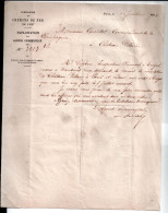 Cie Des Chemins De Fer De L'Est. à M. Courtot Correspondant De La Compagnie à Château Villain. 1882. - Unclassified