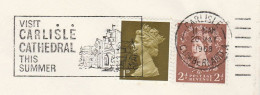 1968 Cover VISIT CARLISLE CATHEDRAL This SUMMER Illus Cathedral SLOGAN Gb Stamps Religion Church - Covers & Documents