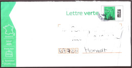 France, PAP Lettre Verte 20 Gr, 2019 Légèrement Abimée - Postales Tipos Y (antes De 1995)