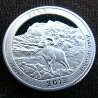 USA 25 Cents  $1/4 2012 Quarter National Park Denali Alaska Goat SILVER PROOF UNC ºº - Autres & Non Classés