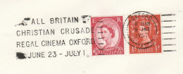1967 Cover REGAL CINEMA Oxford CHRISTIAN CRUSADE Oxford SLOGAN  Gb Stamps Religion Movie - Covers & Documents