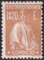Portugal 1924 Sc 298K Mundifil 289 MH* Crease On Right Side - Unused Stamps