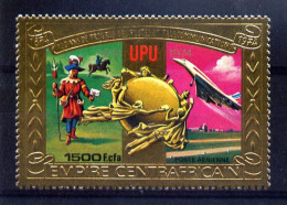 Centrafrique Central Africa Timbre Or Gold Concorde UPU ** - Avions