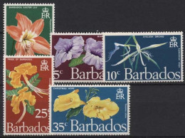 Barbados 1970 Einheimische Blumen 317/321 Postfrisch - Barbados (1966-...)